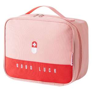 Trousse de premiers secours portable SwissGear grande capacité pour voiture, maison, rangement mural, rouge rose, design porte-bonheur - Product Image 1