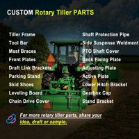 Penutup Samping Penggerak Rantai Rotary Tiller Kustom Industri YW, Pelindung Logam Lembaran, Suku Cadang Rotary Tiller OEM