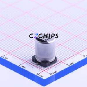 EEETP1V101AP ตัวเก็บประจุอลูมิเนียมอิเล็กโทรลีติค SMD D8xL10.2mm 100uF 20% 35V 175.5mA-120Hz - Product Image 1