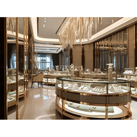 Bijouterie de luxe Bijouterie design personnalisé Vitrine en verre Vitrine pour bijoux Collier Boucles d'oreille Kiosque