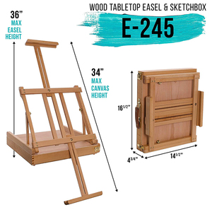 Grande Cavalletto da <span class=keywords><strong>Tavolo</strong></span> Regolabile in Legno con Cassetto Portatile <span class=keywords><strong>per</strong></span> <span class=keywords><strong>Disegno</strong></span> - Product Image 3