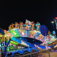 Ovni volant pliable à prix d'usine avec remorque à vendre, manège portable OVNI pour location de carnaval