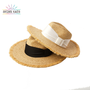 Shinehats 2024 OEM 럭셔리 모자 paname 밀 여성 닳은 챙 태양 여름 해변 리본 숙녀 밀짚 모자