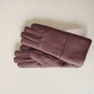 <span class=keywords><strong>Gants</strong></span> d'hiver pour <span class=keywords><strong>femme</strong></span> en cuir de mouton véritable avec fourrure intégrée, coupe-vent, pour l'extérieur, OEM - Product Image 3
