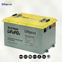 Batterie Lithium LiFePO4 38,4V 100Ah à Décharge Profonde Grade A pour VR avec BMS Intelligent Bluetooth, Prise Anderson, 6000+ Cycles, CE RoHS IP67, OEM ODM