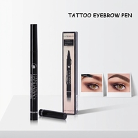 Crayon à sourcils waterproof, crayon à sourcils effet naturel, 4 pointes, longue tenue, anti-bavures, crayon à sourcils minéral pour cosmétiques en marque blanche
