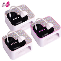 Lampe à ongles haute puissance 288W avec 45 perles LED, séchoir à ongles avec décorations en strass et mini lampe col de cygne pour salon de manucure, vente en gros