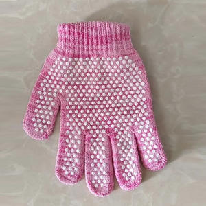 Vente en gros de gants de cyclisme antidérapants en tricot néon d'hiver pour enfants, mitaines de vélo de montagne à pois pour les scènes de ski décontractées en plein air - Product Image 3