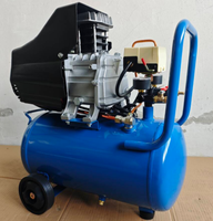 Compresseur d'air portable silencieux 1,5 kW 2 CV 24 L à entraînement direct pour pistolet de peinture