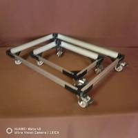 Chariot en alliage d'aluminium et plastique, longueur et largeur personnalisables, chariot de manutention empilable pour entrepôt