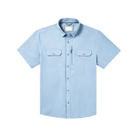 Chemise de pêche pour homme grande taille, légère, antibactérienne, UPF 50+, séchage rapide, respirante, extensible, manches courtes, pour l'extérieur