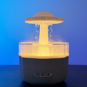 Hujan Cloud lampu malam penyebar minyak esensial aromaterapi, pelembap suara tetesan air suasana tidur santai - Product Image 1