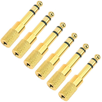 Adaptateur audio prise femelle, 6.35mm à 3.5mm, transfert Audio