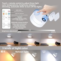 Veilleuse LED à double tonalité, intensité réglable, télécommande, rechargeable, PC, minimalisme moderne, éclairage de décoration intérieure, rotative, pour chevet