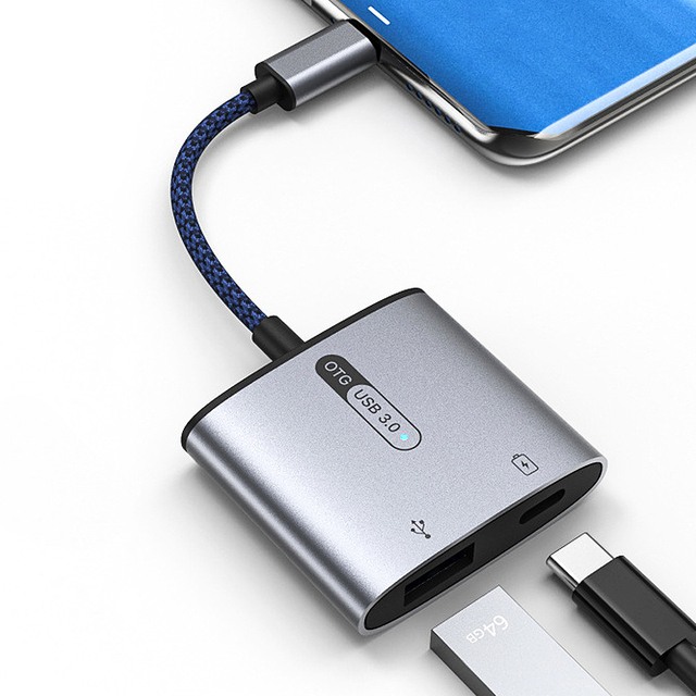 USB C Otg Adapter Ctype Otg Splitter Type C to USB 3.0 Converter OTG Cable for Samsung