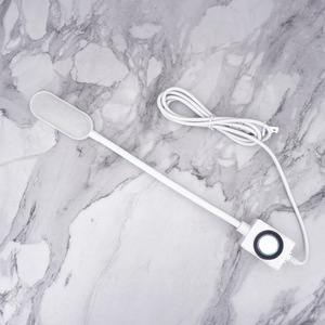Lampe LED pour machine à coudre, 30 LED, commande tactile, luminosité réglable, corps en métal blanc, alimentation 220V AC - Product Image 2