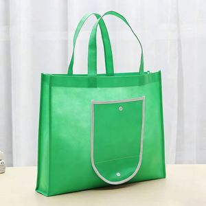 Custom Foldable Reusable Eco-friendly Grocery <b>Bags</b> with Letter Pattern Non-Woven Fabric for Creative DIY Gifts - Product Image 1