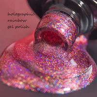 Vernis holographique en gel arc-en-ciel 1kg, 12 couleurs de vernis à ongles en gel réfléchissant, prix d'usine, art des ongles, gel uv, étiquette privée, flacon OEM