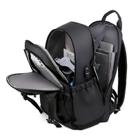 Tas Ransel Laptop Bisnis Anti Air dengan Port Pengisian Daya USB, Kapasitas Besar, Tas Perjalanan untuk Pria, Logo Custom, Anti Maling