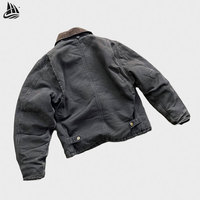 Veste de travail personnalisée en toile de canard épaisse pour homme, avec crochets de ponte et fermoirs de pompier, pour marins, charpentiers, chauffeurs de camion et ouvriers