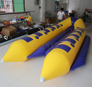 Juguetes inflables de agua de plátano de alta velocidad de PVC caliente barco pez mosca para 6 personas para Lago y Mar - Product Image 2