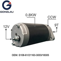 Démarreur d'allumage supérieur 12V 0.8Kw 9T 9 dents pour Kawasaki Jet Ski Js440 Js550 21163-3003 CCW en sens inverse des aiguilles d'une montre