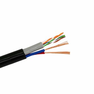 Nhà Máy Giá PVC cách điện Cáp mạng với + 2C điện cho CCTV Camera Cáp <span class=keywords><strong>UTP</strong></span> FTP CAT5E CCC chứng nhận LAN Cáp - Product Image 3