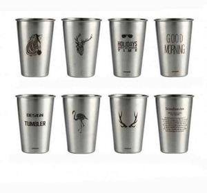 Modern Design Stainless Steel 350ml Tumbler with Vacuum Insulation and Handle/Lid for Beer Party Use - Product Image 1