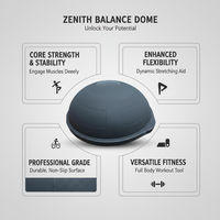 Entrenador de Equilibrio Multifuncional Personalizado, Entrenador de Equilibrio de Media Bola para Ejercicio, Deporte y Relajación, Color Negro
