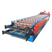 Rouleau de profil à double pont de haute qualité formant la machine presse à toit trapézoïdale à double couche de feuille ibr faisant la machine