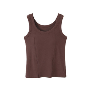 เสื้อกั๊กสตรี N9262สีทึบสายสะพายไหล่กว้างผ้าโพลีเอสเตอร์ให้ความอบอุ่นไซส์ใหญ่พิเศษสำหรับฤดูใบไม้ร่วงฤดูหนาว - Product Image 1