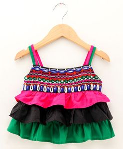 Twisha – Ensemble élégant pour filles, haut brodé superposé et pantalon dhoti imprimé noir (6 mois à 14 ans) - Product Image 3