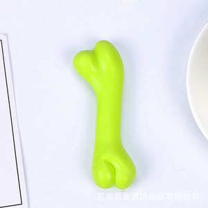 Jouets à mâcher pour animaux de compagnie, os de poulet en TPR, 12cm, 50g, nettoyage des dents pour chiens, petite taille, couleur aléatoire - Product Image 2