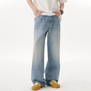 Pantalones vaqueros de mezclilla para hombre, corte ajustado, con detalle de borde legal, al por mayor - Product Image 1