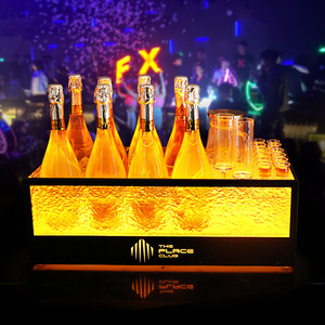 Led Illuminated Ice Bucket Rectangle Plastic Party Beer <b>Rack</b> KTV <b>Bar</b> Beverage Tub - Product Image 3