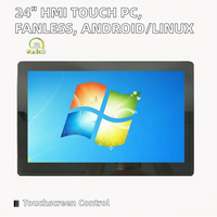 Ordinateur industriel à écran tactile 24 pouces, processeur J6412, sans ventilateur, Android/Linux, HMI, ordinateur monoblock avec processeur I5, en stock