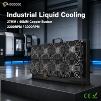 Kit de refroidissement externe OCOCOO, radiateur en cuivre 27mm 40mm, pompe P90D 12000W 1300LH, 8 ventilateurs 2200RPM 3000RPM pour machine-outil CNC