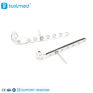 2.7mm pelat kompresi dokter hewan SS <span class=keywords><strong>Distal</strong></span> <span class=keywords><strong>Femoral</strong></span>, sistem implan hewan ortopedi plat tulang hewan 10 lubang kanan - Product Image 4