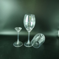 Verre à vin en plastique détachable avec pied amovible pour vin, brandy et whisky