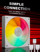 Ventilador de chasis ARGB silencioso de 120 mm con logotipo personalizado para gabinete de computadora para juegos