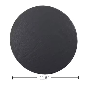 Utensilios de cocina Boda Pizarra Custom Cater Pizza Stone Hotel Cafe <span class=keywords><strong>Sushi</strong></span> Restaurante Cena Pizarra Piedra Plato de pizza redondo con cuchillo - Product Image 2