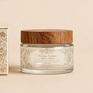 <span class=keywords><strong>Protection</strong></span> de l'environnement, crème pour le visage sans soufre 50g, pot en bambou pour gommage du visage, pot en verre pour cosmétiques de soin de la peau - Product Image 3