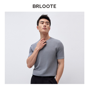 Brloyte produttori Custom Designer abbigliamento moda <span class=keywords><strong>uomo</strong></span> semplice t-Shirt piatta macchina comoda estiva elastica cotone t-Shirt - Product Image 5