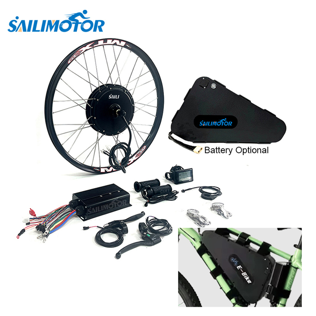 Sailimotor 48V 52V 60V 72v 1500w 2000w 3000w Brushless Direct Hub Motor Conversion Kit With SW900 LCD Display Lithium Battery
