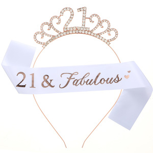 Yili principessa Tiara corona fascia per il 18 ° ventesimo ventesimo ventesimo trentesimo 40esimo compleanno festa decorazioni <span class=keywords><strong>regalo</strong></span> di natale per le ragazze - Product Image 3