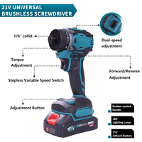 Tournevis électrique sans fil à batterie lithium, tournevis électrique domestique, perceuse électrique rechargeable pour vis