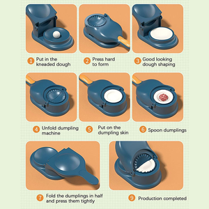 เครื่องมือทำเกี๊ยวแบบใหม่ DIY วัสดุ PP สำหรับรีดแป้ง พลาสติกสำหรับกดแป้ง แม่พิมพ์ทำขนมแบบยั่งยืน ปลอดภัยสำหรับเครื่องล้างจาน - Product Image 4