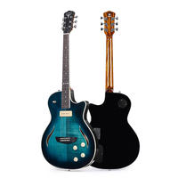 Guitare électrique acoustique de jazz K11 de haute qualité, exquise, avec 6 cordes, manche en palissandre indien, corps en peuplier