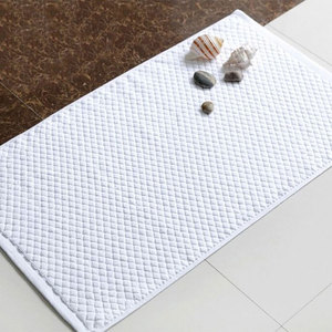 Vente en gros 100% coton Jacquard tapis de bain serviettes blanc doux hôtel <span class=keywords><strong>pied</strong></span> serviette serviette de sol style moderne pour usage domestique - Product Image 3