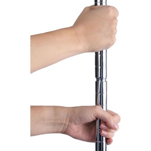 מדף אחסון רשת תיל חמש שכבות חוט תיל שכבה עם מדפים מתכווננים פתרון אחסון מוסך להתאמה אישית - Product Image 3